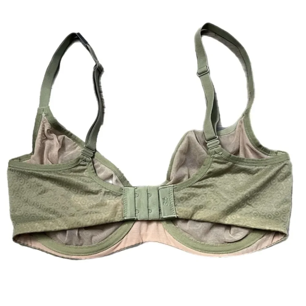 Victoria’s Secret Body Unlined Demi Sexy Sheer Mesh Bra Olive 32DDD